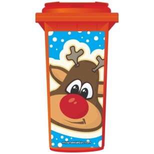 Rudolph The Red Nosed Reindeer Wheelie Bin Sticker Panel